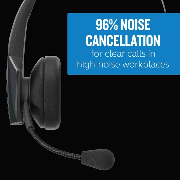 BlueParrott B350-XT Noise Cancelling Trucker Bluetooth Headset – Updated Design with Industry Leading Sound & Improved Comfort, Extended Wireless Range - Ideal for Anyone On-The-Go, Black - Image 2