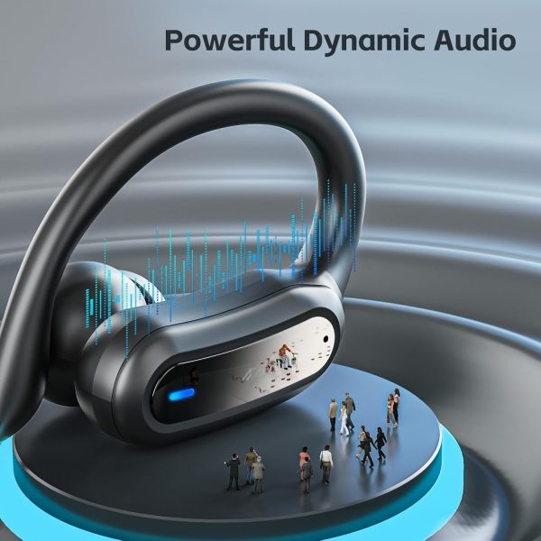 Bluetooth Headphones Wireless Earbuds, Bluetooth 5.3 Stereo Earphones, Noise Cancelling Mic, IPX7 Waterproof Ear Buds for Workout/Running Black - Image 2