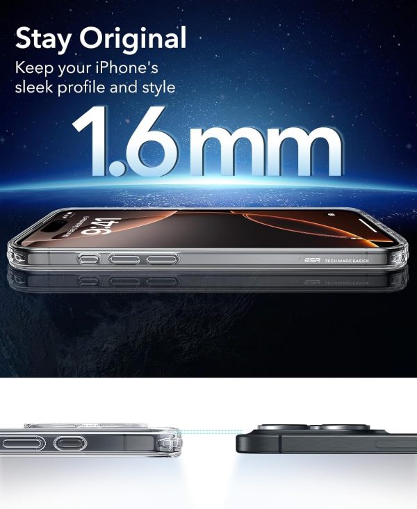 ESR for iPhone 16 Pro Case, Compatible with MagSafe, Shockproof Military-Grade Protection, Magnetic Phone Case for iPhone 16 Pro 6.3 inch, Clear - Image 9
