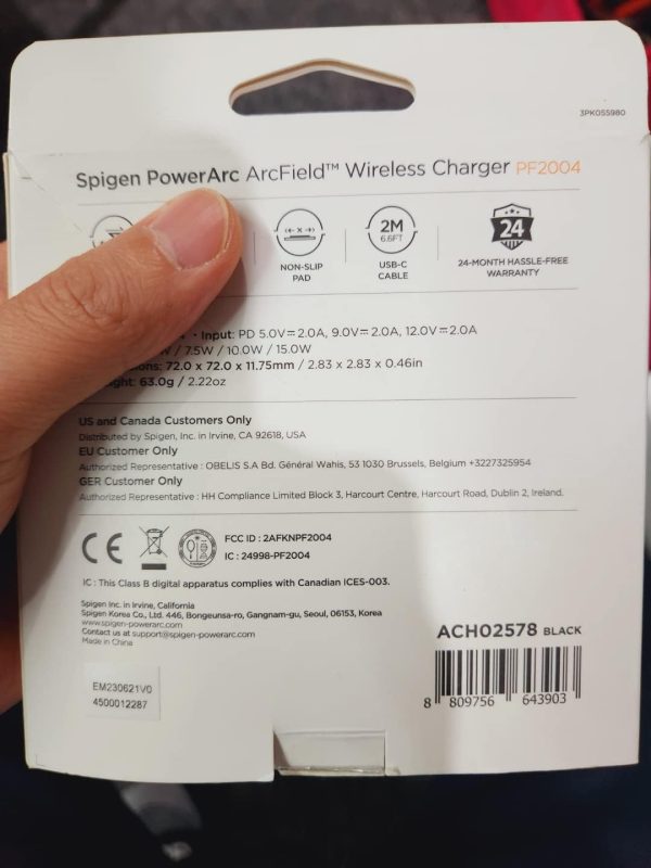 Spigen Wireless Charger, Fast 15W Wireless Charging Pad for Qi Enabled Galaxy S24 Ultra Plus Z Fold Flip 5 4 3 S23 S22 FE Note 20 Pixel 8 Pro Fold 7 6 iPhone 15 14 13 12 SE Max [No Adapter Included] - Image 8